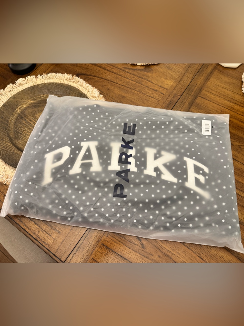 PARKE Varsity Mockneck - Black Polka Dots